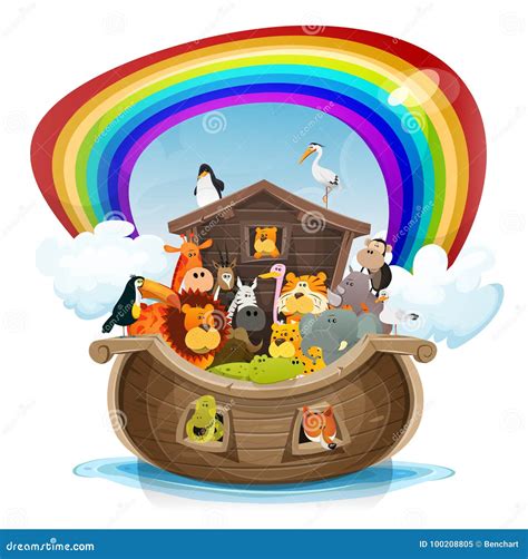 Biblical Noah`s Ark. Vector Drawing | CartoonDealer.com #169687781