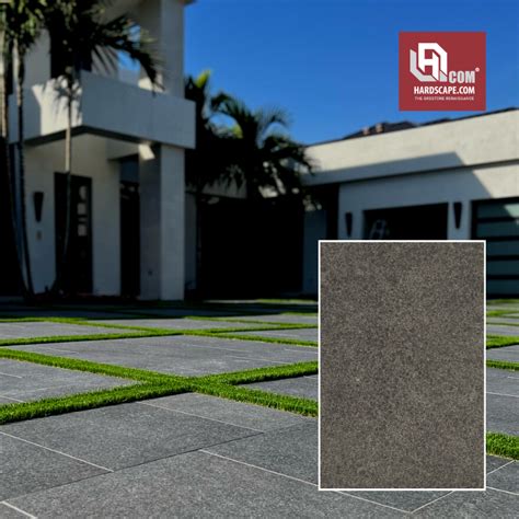 2CM Basalt Black Pool Deck Porcelain Pavers | Hardscape.com - Residential