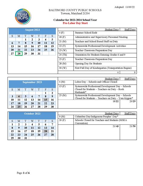 Baltimore County Public Schools Calendar 2023-2024 – School Calendar Info