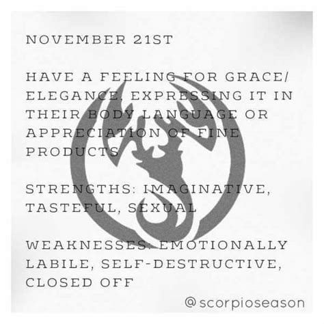 Scorpio Born on November 21