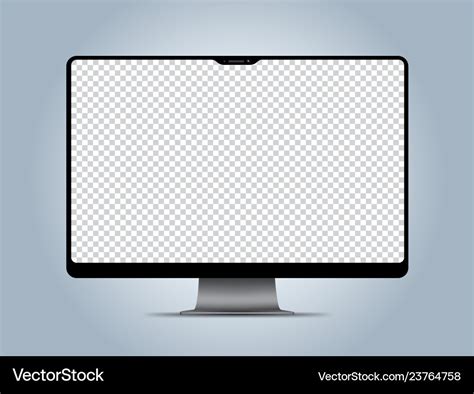 Computer mockup transparent display screen Vector Image