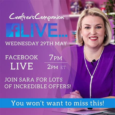 Sara Davies will be LIVE... - Crafter's Companion UK | Facebook