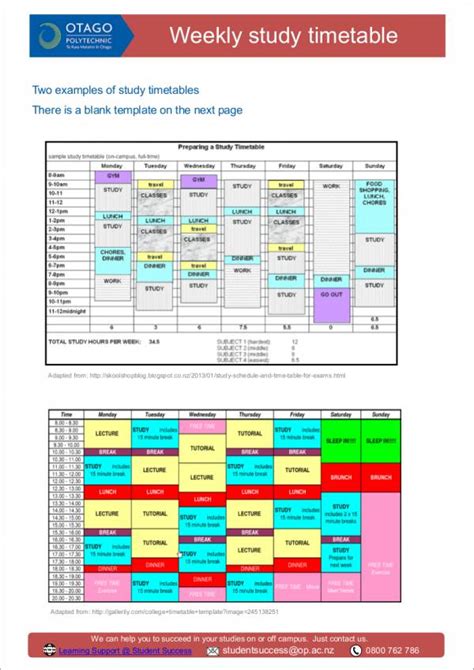 FREE 15+ Study Schedule Samples & Templates in PDF | MS Word | Excel