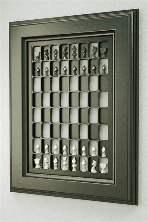 Idea for a wall mounted chess board | Chess House