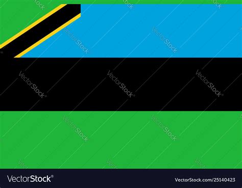 Flag zanzibar in official rate and colors Vector Image