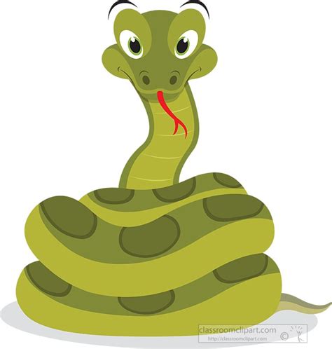 Snake Clipart Clipart Green Anaconda Coiled Classroom Clipart | Images ...