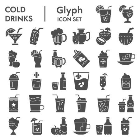 Vector of Cold drinks glyph icon set, - ID:130907800 - Royalty Free ...