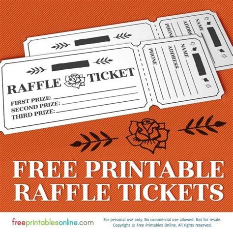 Free Printable Raffle Tickets With Stubs - FREE DOWNLOAD - Aashe