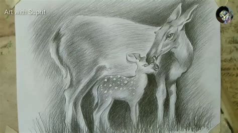 Deer Pencil Drawing Easy