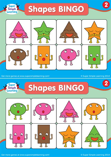 Shapes BINGO 2 - Super Simple