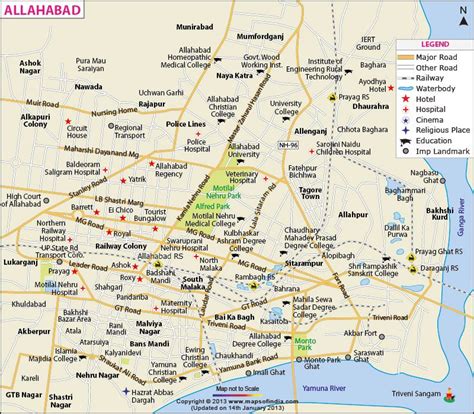 City Map of Allahabad, Prayagraj