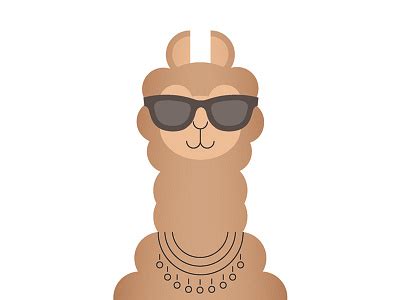 Cool Llama Emoji by Chelle Dixon on Dribbble