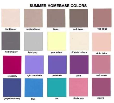 Képtalálat a következőre: „summer homebase colors” | Soft summer palette, Soft summer colors ...