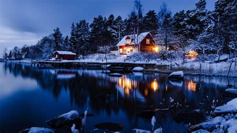 Snow House - Wallpaper, High Definition, High Quality, Widescreen