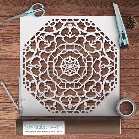 Decorative Mandala Style Stencil - Reusable Furniture Decor Stencil | Stencils wall, Mandala ...