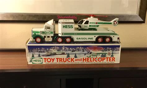 Hess Toy Truck and Helicopter in Box / Lights Turn on With | Etsy ...