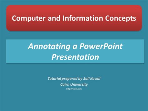 Presenting and annotating a PowerPoint presentation (PowerPoint 2010 ...