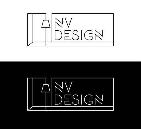 the logo for an interior design studio is shown in two different colors and font options