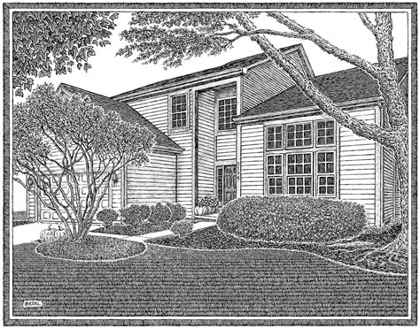 Unique House Portraits - Custom Hand-Drawn House Portraits - House ...