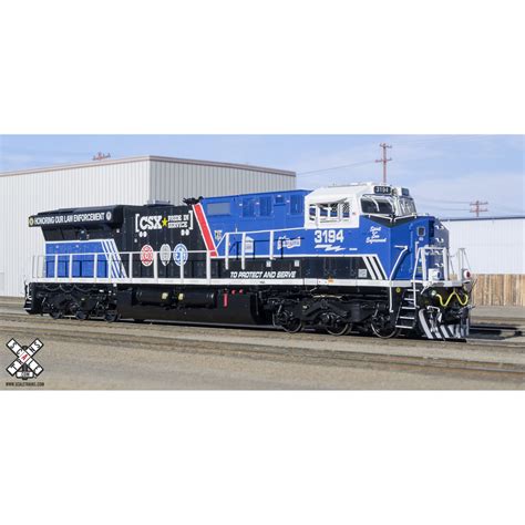 Scale Trains HO Rivet Counter ES44AH CSX "Spirit of Our Law Enforcement w/ Red & Blue Ditch ...