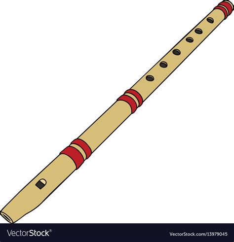 Classic bamboo flute Royalty Free Vector Image