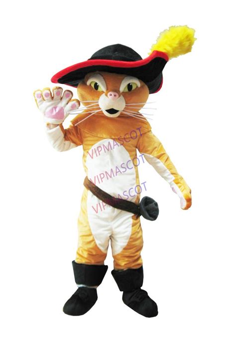 Adult Puss The Boots Cat Mascot Costume Party Costumes Carnival Costumes Fancy Dress Costumes ...