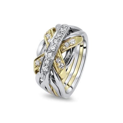 Mens Gold Diamond 7JG-MD | Puzzle Rings Creations