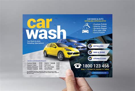 Car Wash Flyer Template v2 - PSD, Ai & Vector - BrandPacks