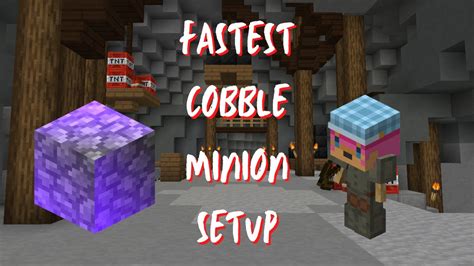 Hypixel Skyblock | Fastest Cobblestone Minion Setup - YouTube