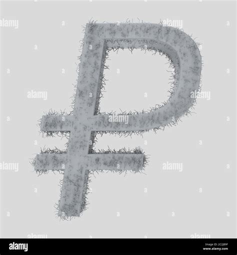 Ruble symbol sign isolated rouble Russian ruble 3d render Stock Photo ...