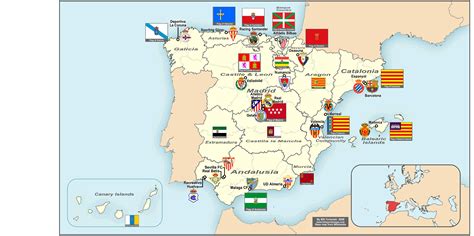 Spain: Clubs in La Liga, by Autonomous Communities. « billsportsmaps.com