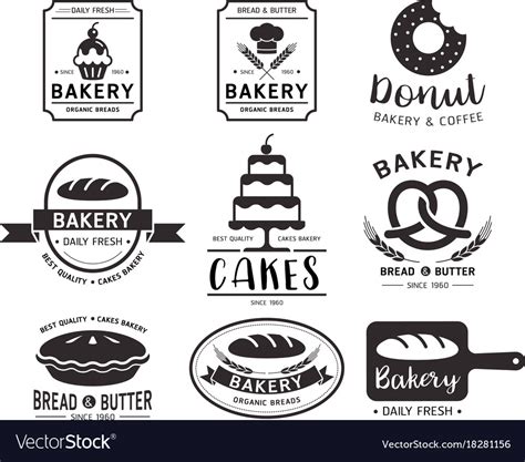 Bakery shop logo Royalty Free Vector Image - VectorStock