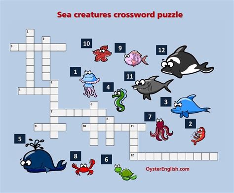 Sea Creatures Vocabulary