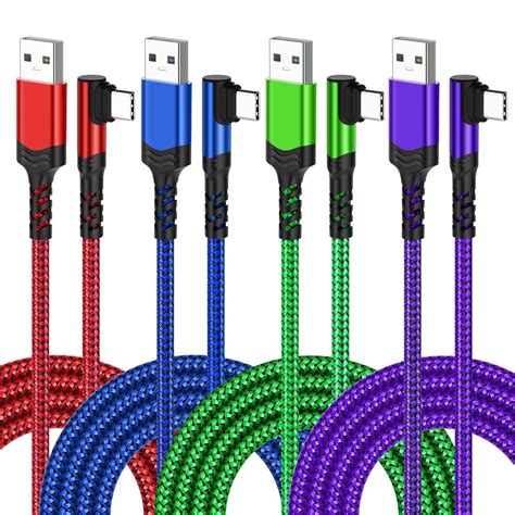 Agtray USB C Cable 10Ft, 4-Pack Long Braided USB a to USB c Cable 90 ...