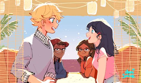 Adrien and Marinette with Alya and Nino - Miraculous Ladybug Fan Art (44585104) - Fanpop - Page 6