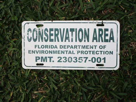 Vintage Conservation Area Fla Dept Environmental Protection Metal Sign 12x6 by ...