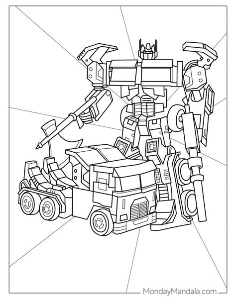 Transformers 4 Optimus Prime Truck Coloring Pages