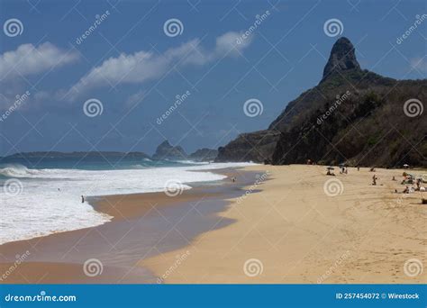 Beautiful Coast of the Cacimba Do Padre Beach in Brazil with Splashing Waves Editorial ...