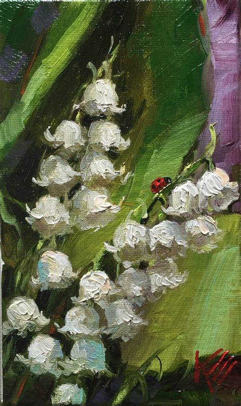 Lily of the valley 3x5 oil on linen board | Etsy | Lily of the valley, Beautiful paintings, Lily