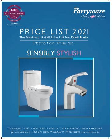 [PDF] Parryware Product Price List 2023 PDF - Panot Book