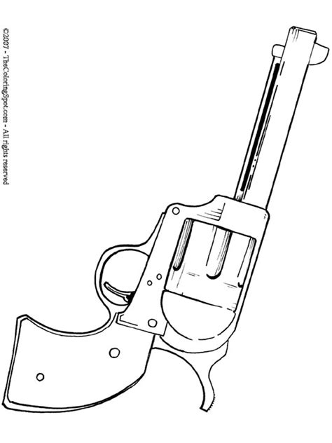 Six-Shooter Gun Coloring Page | Audio Stories for Kids | Free Coloring ...