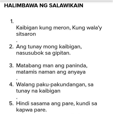 Mga Halimbawa NG Sawikain, Salawikain At Kasabihan PDF, 60% OFF