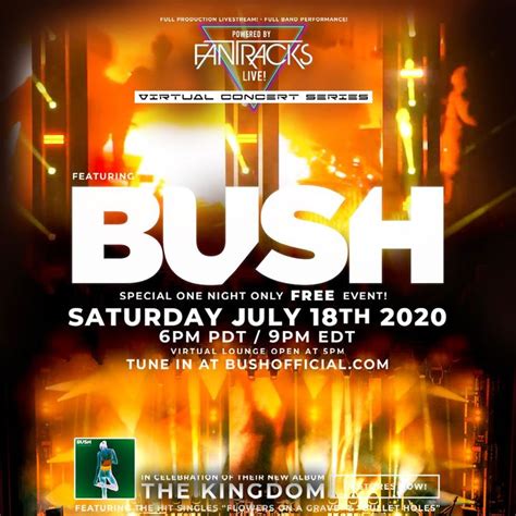 Bush’s Live Stream Concert Jul 18, 2020 | Bandsintown