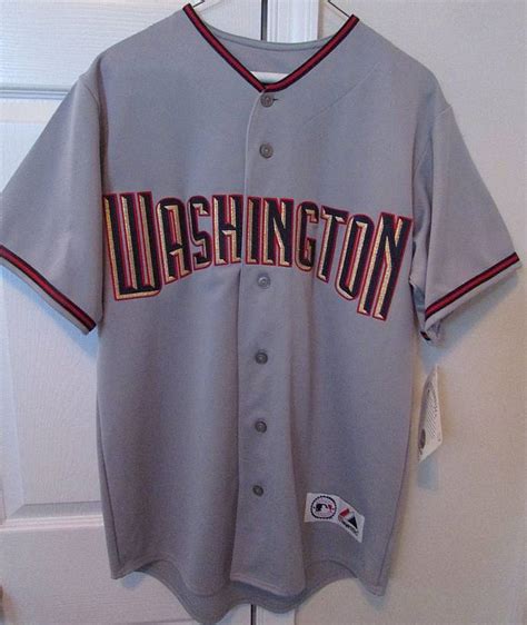 MLB Washington Nationals Jersey by Majestic Medium $75 Gray NWT Brand New – RonSusser.com