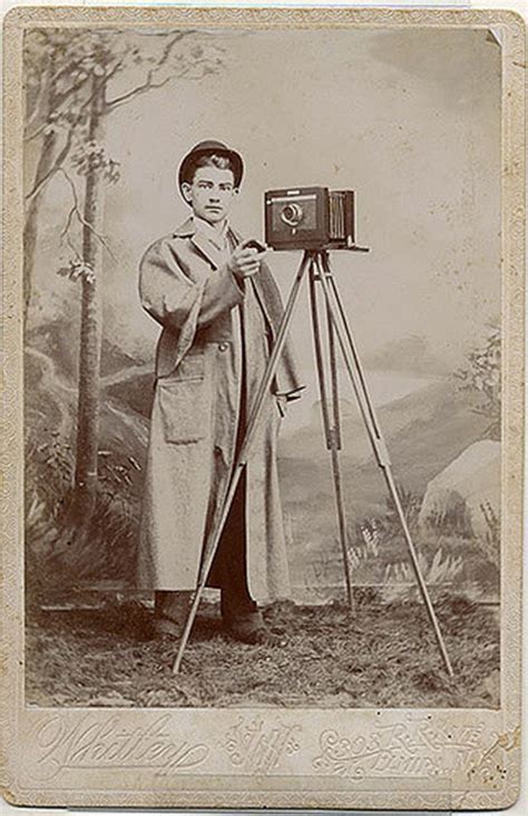 Photographers posing with their cameras from the 19th century ...