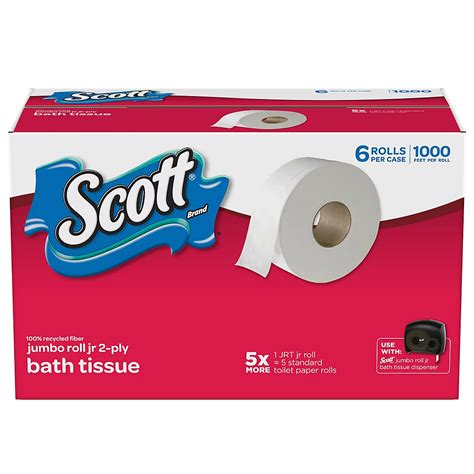 Scott Jumbo Roll 2-Ply Bathroom Tissue, 6 Pk | BJ's Wholesale Club