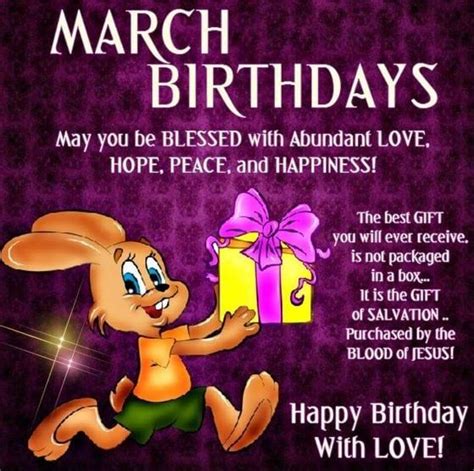 Birthday Wishes, Quotes and Images for March Born. Happy Birthday ...