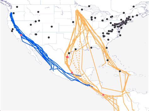 Autumn migration paths of 29 satellite-tracked Ospreys originating in... | Download Scientific ...