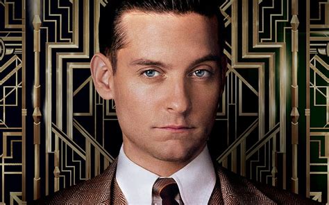 Tobey maguire como nick carraway, películas, el gran gatsby, dorado, negro, hombre, Fondo de ...