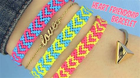 DIY Heart Friendship Bracelets - YouTube